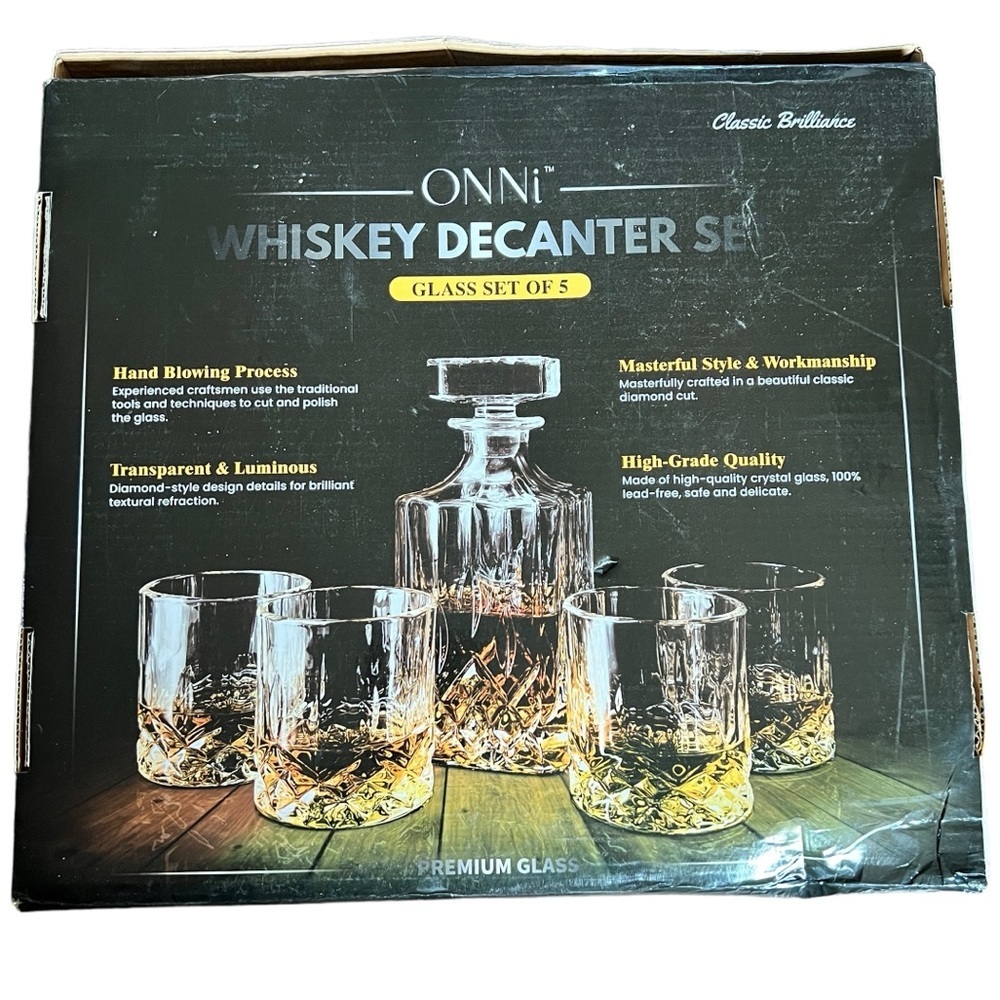 Onni Whiskey Decanter Set NIB